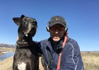 Thomas Sandberg with hi Great Dane Camelot